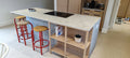 Modern Oak Kitchen Island with Breakfast Bar